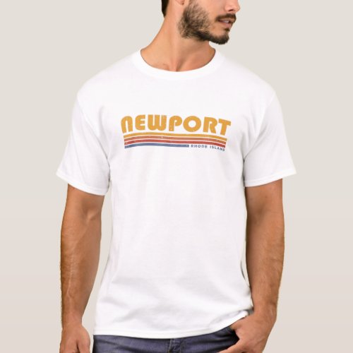 Vintage Newport RI Rhode Island Retro 70S Style V T_Shirt