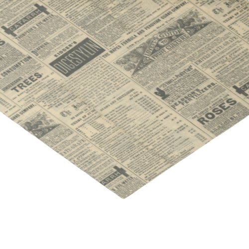 Vintage Newspaper Ads Tissue Paper