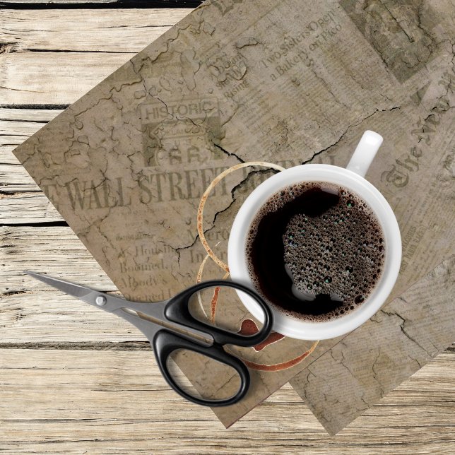 vintage newspaper and morning coffee tissue paper (Creator Uploaded)