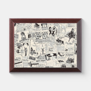 Vintage Newspaper Award Plaque