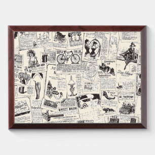 Vintage Newspaper   Award Plaque
