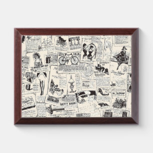 Vintage Newspaper   Award Plaque