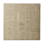 Vintage Newspaper Background Ceramic Tile at Zazzle