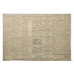 Vintage Newspaper Background Placemat at Zazzle