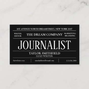Vintage Newspaper Business Card by TwoTravelledTeens at Zazzle