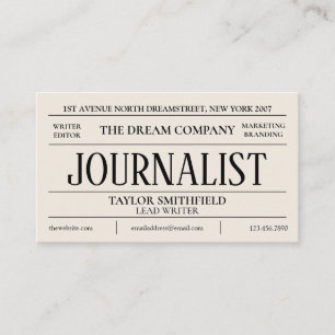 Vintage Newspaper Business Card