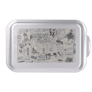 Vintage Newspaper Cake Pan