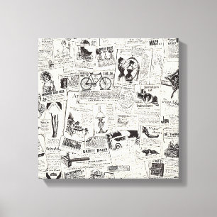 Vintage Newspaper  Canvas Print