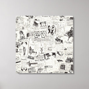 Vintage Newspaper Canvas Print
