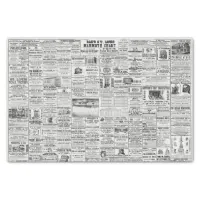 Vintage Newspaper Rustic Decoupage Tissue Paper