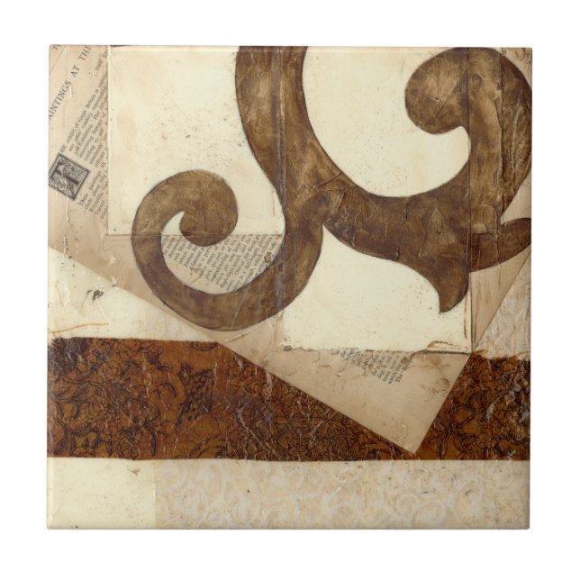 Vintage Newspaper Clipping Ceramic Tile (Front)