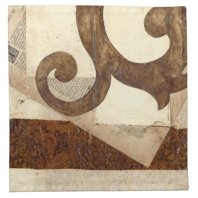 Vintage Newspaper Clipping Cloth Napkin (Front)