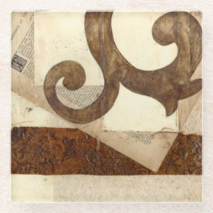 Vintage Newspaper Clipping Glass Coaster