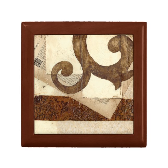 Vintage Newspaper Clipping Jewelry Box (Front)