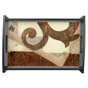 Vintage Newspaper Clipping Serving Tray