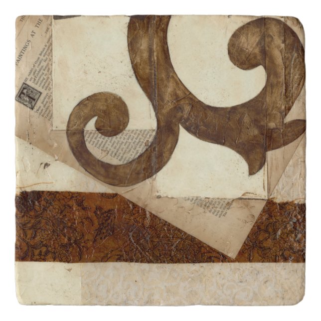 Vintage Newspaper Clipping Trivet (Front)