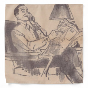 Vintage Newspaper Dad Bandana