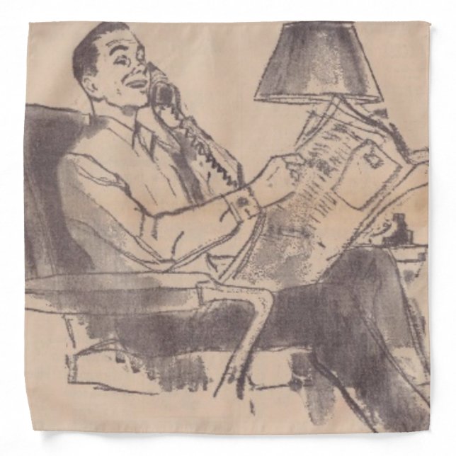 Vintage Newspaper Dad Bandana (Front)