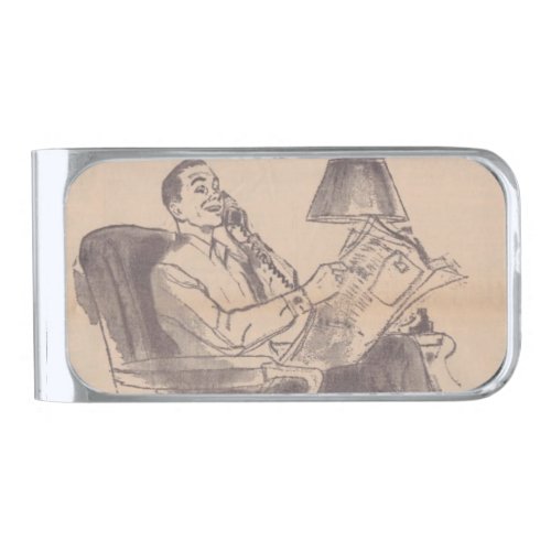 Vintage Newspaper Dad Money Clip