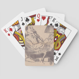Vintage Newspaper Dad Playing Cards