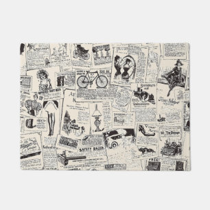 Vintage Newspaper Doormat