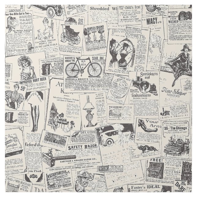 Vintage Newspaper  Gallery Wrap (Front)