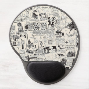 Vintage Newspaper  Gel Mouse Pad