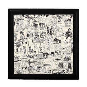 Vintage Newspaper Gift Box