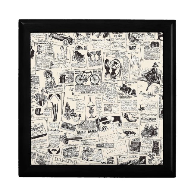 Vintage Newspaper  Gift Box (Front)