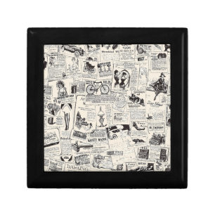 Vintage Newspaper  Gift Box