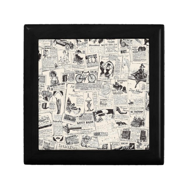 Vintage Newspaper  Gift Box (Front)