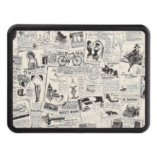 Vintage Newspaper Hitch Cover