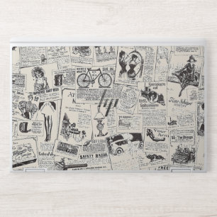 Vintage Newspaper HP Laptop Skin