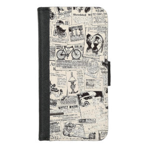 Vintage Newspaper  iPhone 8/7 Wallet Case