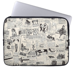 Vintage Newspaper Laptop Sleeve
