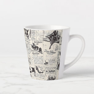 Vintage Newspaper Latte Mug