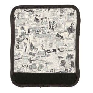 Vintage Newspaper Luggage Handle Wrap