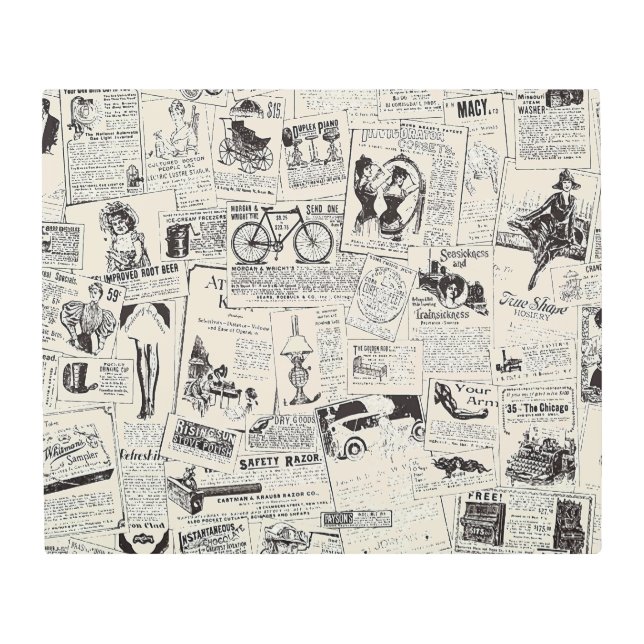 Vintage Newspaper  Metal Print (Front)