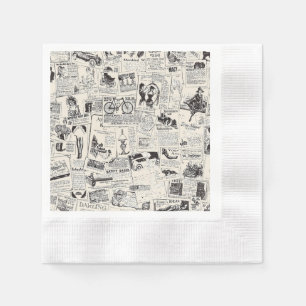 Vintage Newspaper Napkins