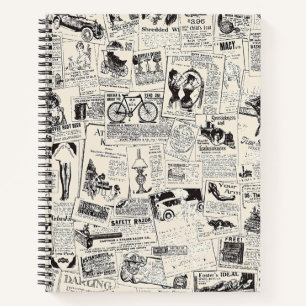 Vintage Newspaper Notebook