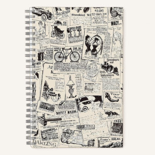 Vintage Newspaper Notebook