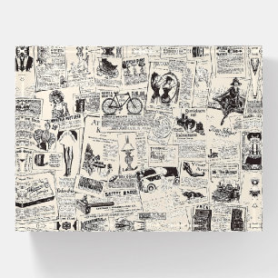 Vintage Newspaper   Paperweight