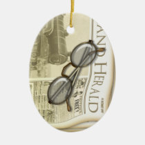 Vintage Newspaper Personalized Ornament