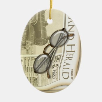 Vintage Newspaper Personalized Ornament by Specialeetees at Zazzle