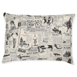 Vintage Newspaper  Pet Bed