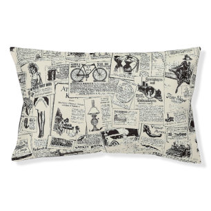 Vintage Newspaper   Pet Bed