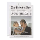Vintage Newspaper Photo Wedding Save the Date