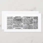 Vintage Newspaper Print (Front/Back)