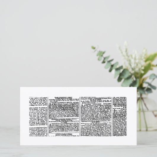 Vintage Newspaper Print (Standing Front)