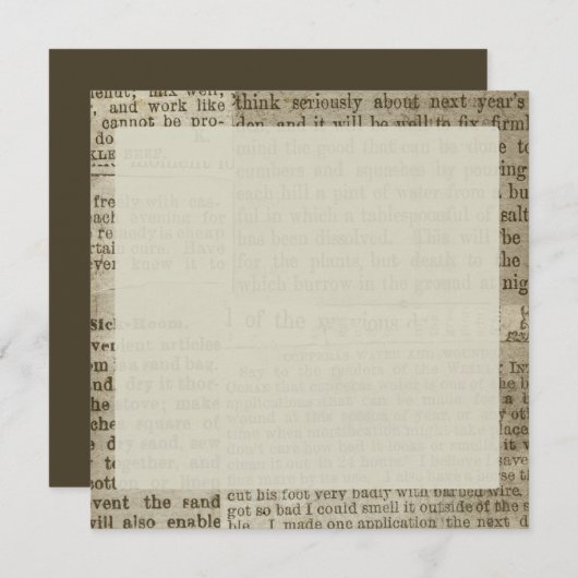 Vintage Newspaper Print (Front/Back)